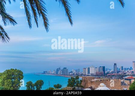 Cityscap from Jaffo towards Tel Aviv, Israel Stock Photo