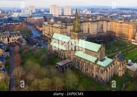 View of Glasgow Cathedral and city of Glasgow ,Scotland, UK Stock Photo