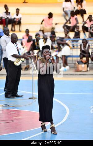 The South Sudanese singer and songwriter Yanas during her performance