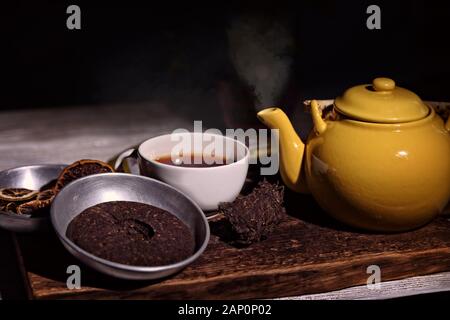 morning ritual of making good red tea Stock Photo