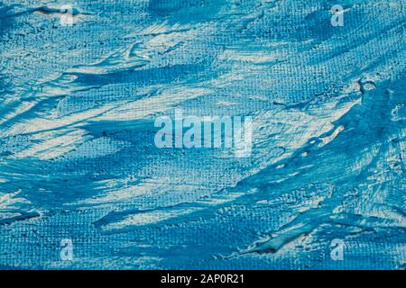 dark blue and white painted canvas as a background Stock Photo