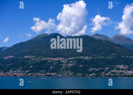 Piona Colico (LC)  Italy 08/08/2019 , view of the lake of Lecco from the Abbey of Piona Stock Photo