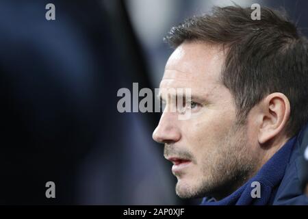 NEWCASTLE UPON TYNE, ENGLAND - JANUARY 18TH   Chelsea manager Frank Lampard  during the Premier League match between Newcastle United and Chelsea at St. James's Park, Newcastle on Saturday 18th January 2020. (Credit: Mark Fletcher | MI News)  Photograph may only be used for newspaper and/or magazine editorial purposes, license required for commercial use Stock Photo