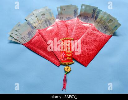 Lucky Money (Li Xi) - Red Envelope in Vietnamese New Year