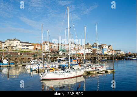 Bridlington Harbour in Bridlington, East Yorkshire Stock Photo