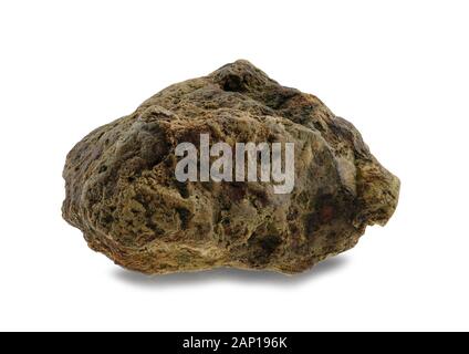 Close up sand stone isolated at white background Stock Photo