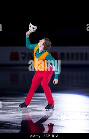 Alexander Samarin of Russia performs during exhibition gala at Palavela ice rink in Turin, Italy on December 8, 2019 Stock Photo