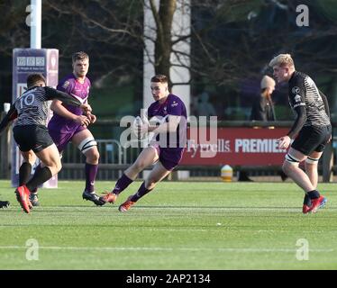 18.01.2020. Loughborough, England.   Mark Ireland in action for Loughborough Students during the RFU National 2 North rugby union fixture between Loughborough Students and Sheffield Tigers RFC.  Phil Hutchinson/Alamy Live News Stock Photo