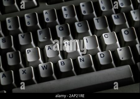 The word "panic" displayed on a computer keyboard Stock Photo
