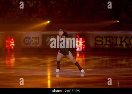 Kaori Sakamoto from Japan performs in the gala exhibition during day 3 of ISU Grand Prix of Figure Skating Internationaux de France at Patinoire Poles Stock Photo