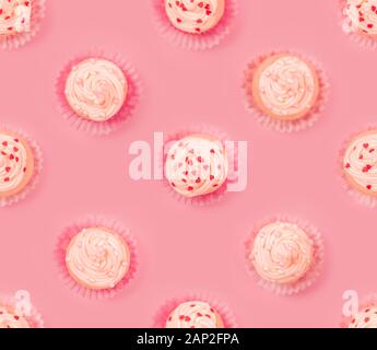 Valentine Day Pink Hearts Geometric Seamless Background , Pattern , Texture  for wrapping paper , cards , invitation , banners and decoration Stock  Photo - Alamy