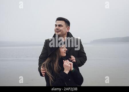 Loving young couple enjoying a romantic moment Stock Photo