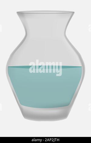 Empty water vase made in a realistic style. Stock Vector