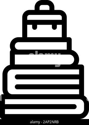 Case Heap Tower Icon Vector Outline Illustration Stock Vector Image ...