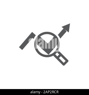 Research icon on white background Stock Vector
