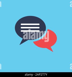 Speech bubbles Icon vector flat design stock Stock Vector