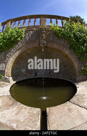 Water fountain Hestercombe House and Gardens, Cheddon Fitzpaine, Taunton, Somerset, England Stock Photo