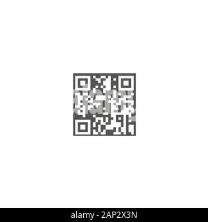 Search QRcode - scan through a mobile application. Stock Vector