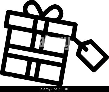 Gist Box Label Icon Vector Outline Illustration Stock Vector