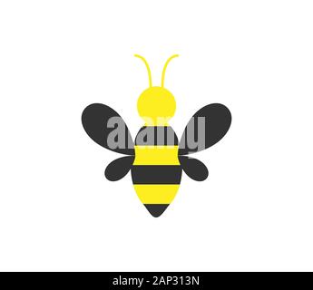 Bee honey icon. Vector illustration, flat design. Stock Vector