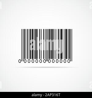 Barcode icon isolated on light background. Vector illustration. Black barcode in flat design Stock Vector