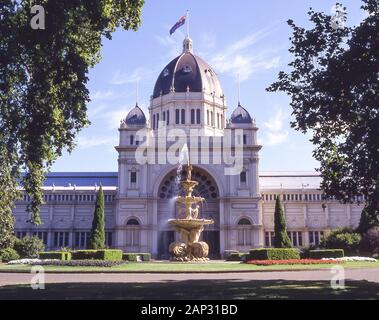 The Royal Exhibition Building in Carlton Gardens, Nicholson Street, Melbourne, Victoria, Australia Stock Photo