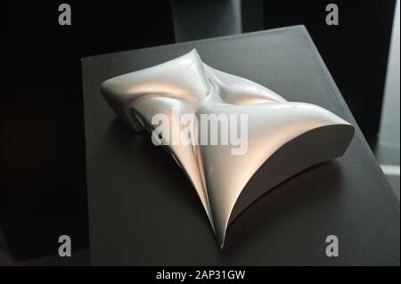 Ausstellung von Zaha Hadid in Paris - Zaha Hadid Exhibition in Paris Stock Photo