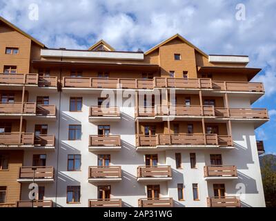 Hotels in Rosa Khutor Krasnaya Polyana Sochi on 09/01/2018 Stock Photo