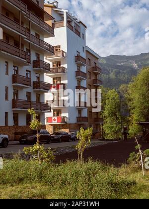 Hotels in Rosa Khutor Krasnaya Polyana Sochi on 09/01/2018 Stock Photo