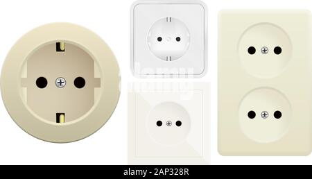 Electric sockets Stock Vector