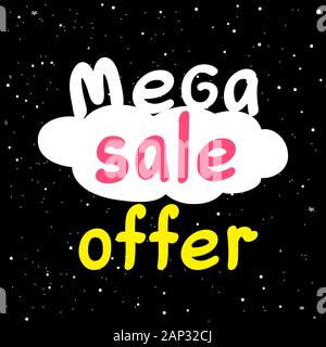 mega sale discount offer sumbol Stock Vector