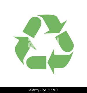 Recycle sign isolated on white background Stock Vector Image & Art - Alamy