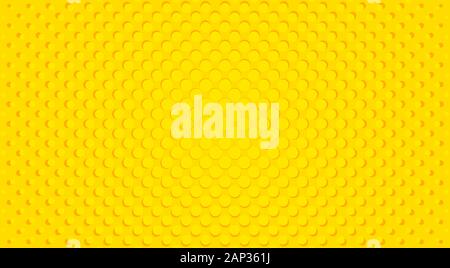 Yellow background with orange dots. Abstract background with halftone dots design. Vector illustration. Stock Vector