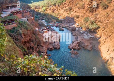 ouzoud waterfalls near Marrakech in Morocco Stock Photo