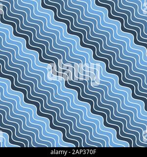 Abstract pattern with waves. Vector Illustration. Blue wave background Stock Vector