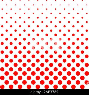 White background with red dots. Abstract background with halftone dots design. Vector illustration. Stock Vector