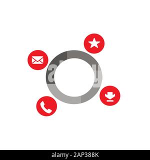 Pie chart and icons - infographic. Stock Vector