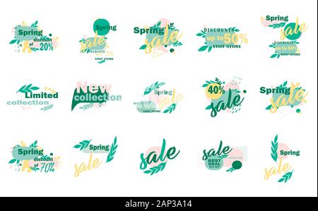 Shopping Day - Biggest collection of vector icons for sales and discounts. Stock Vector