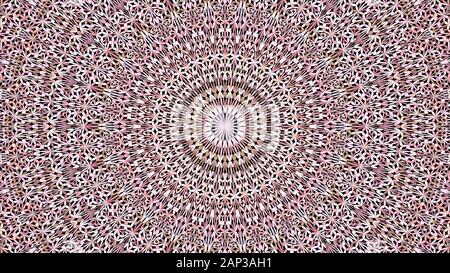 Pink floral garden mandala pattern background design - abstract geometric vector ornament wallpaper illustration Stock Vector