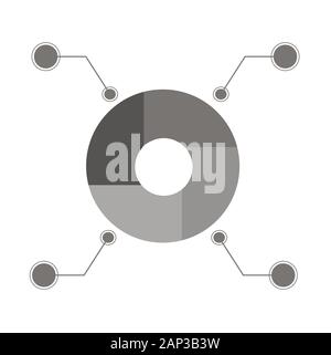 Infographics icon vector, business diagram template. Stock Vector