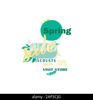Black friday - spring seasonal discounts and sales vector illustration template Stock Vector