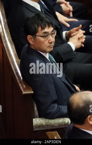 Tokyo, Japan. 20th Jan, 2020. Former Japanese Justice Minister Katsuyuki Kawai attends the plenary session at the National Diet in Tokyo on Monday, January 20, 2020. Japanese parliament convened for a 150-day ordinary Diet session. Credit: Yoshio Tsunoda/AFLO/Alamy Live News Stock Photo