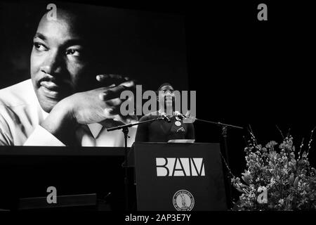 New York, New York, USA. 20th Jan, 2020. New K City Public Advocate Jurmanee Williams attends the 34th Brooklyn Tribute to Rev. Dr. Martin Luther King, Jr. held at BAM Howard Gilman Opera House on January 20, 2020 in the Brooklyn section of New York City. Credit: Mpi43/Media Punch/Alamy Live News Stock Photo