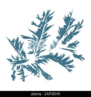 Intricate frost work - frosty window pattern background. Stock Vector