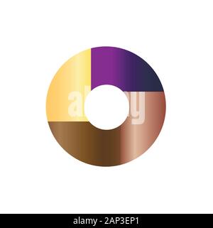Circular gradient business chart infographics. Analysis and statistics of information Stock Vector