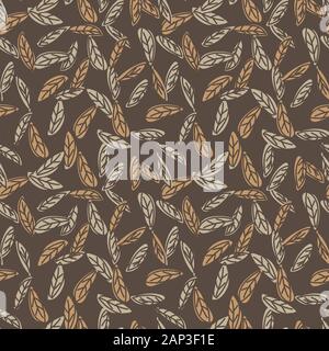 Abstract Botanical Leaf seamless Pattern for fashion prints, backgrounds, websites, wallpaper, crafts Stock Vector