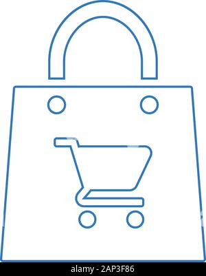 Well organized and fully editable Shopping bag icon, new bag design for any use like print media, web, stock images, commercial use or any kind of des Stock Vector