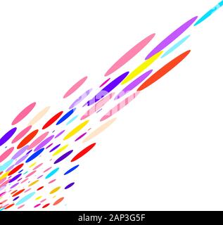 Multicolored polka dots on a white background Stock Vector