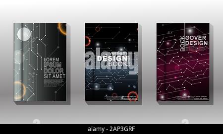 Set minimal cover design. Modern vector template background. New texture for your design. Stock Vector