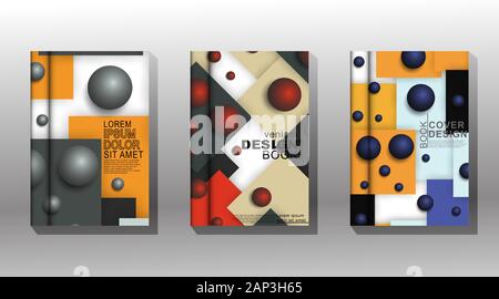 Set minimal cover design. Modern vector template background. New texture for your design. Stock Vector